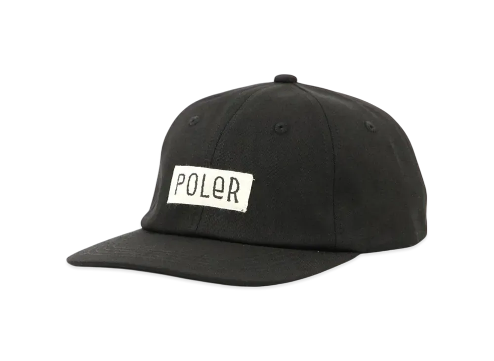POLeR 6 Panel Hooley Front Cap "BlackWhite"