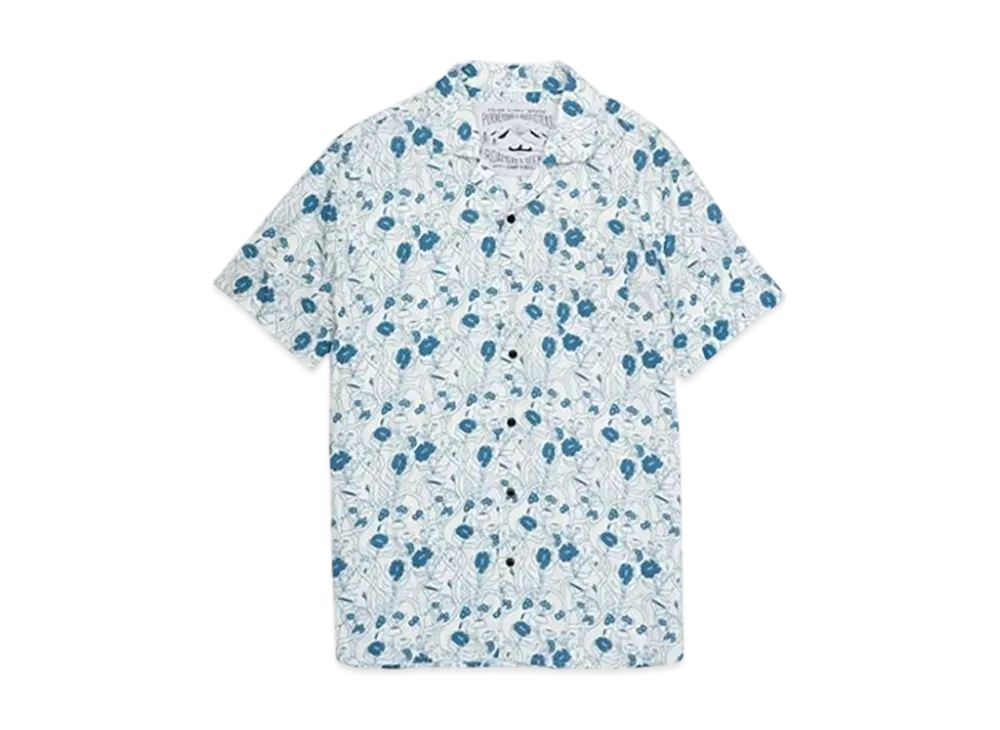 POLeR Open Collar Aloha Shirt "Blue"