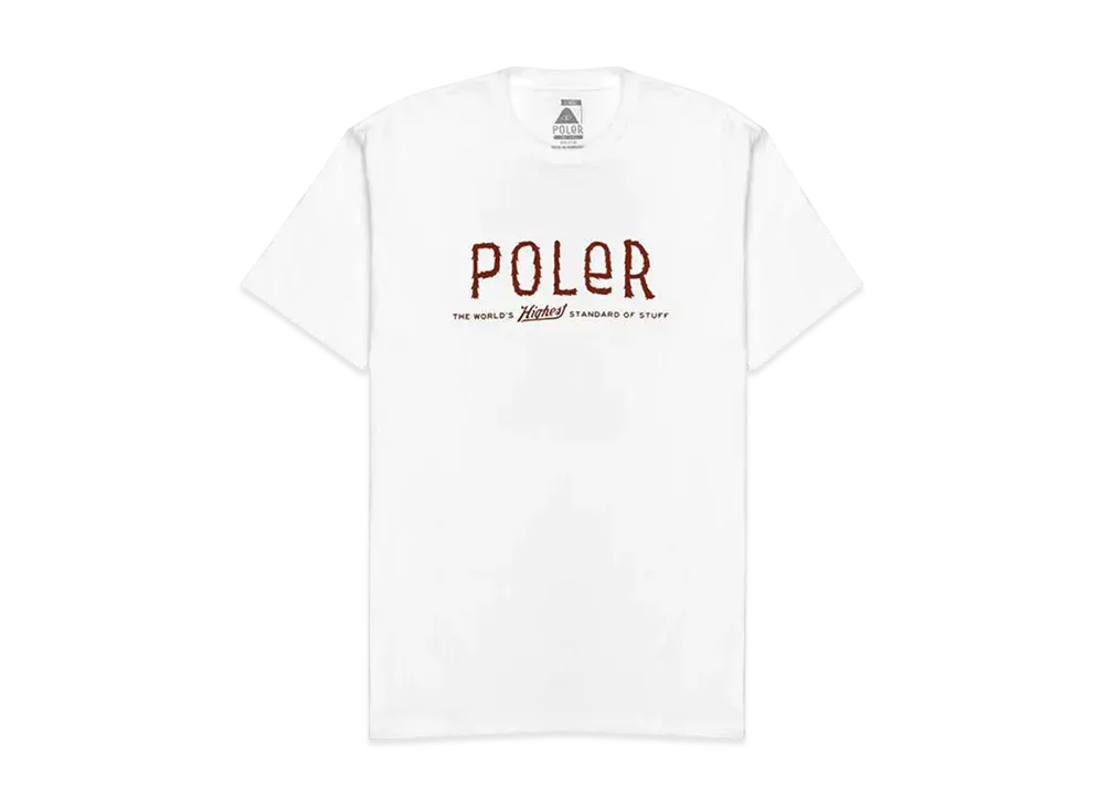 POLeR Hooley Front Logo SS Tee "White"