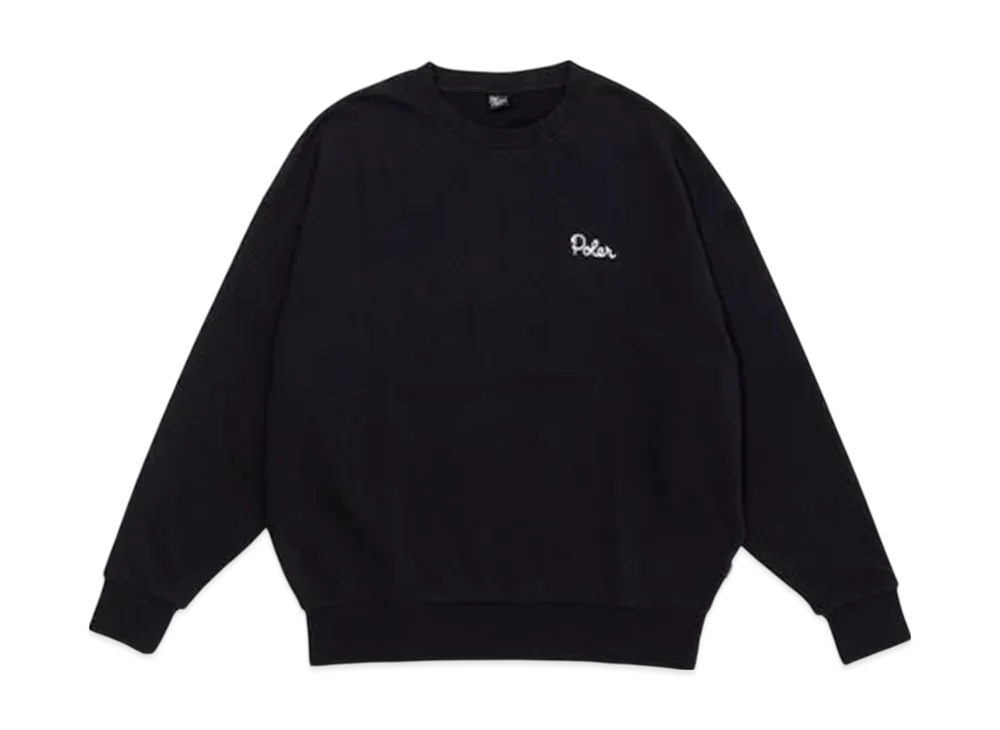 POLeR Crew Fleece Sweatshirt "Black"