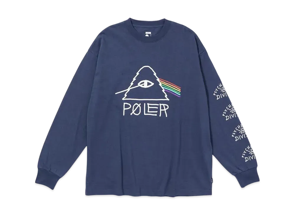 POLeR Psychedelic Fit LS Tee "Navy"