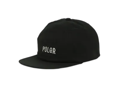 POLeR Hooley Front 6 Panel Cap "Black"