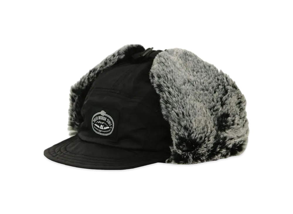 POLeR Fight Nylon Fur Flap Cap "Black"