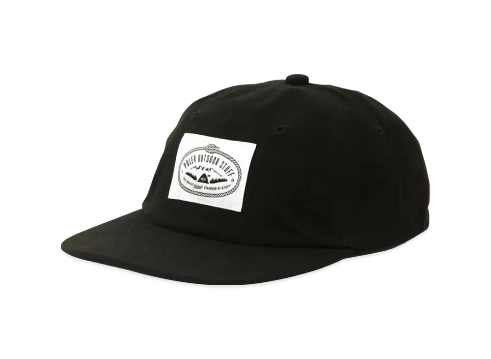 POLeR Cotton Drawcord Cap "Black"