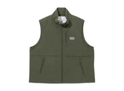 POLeR Sealing Nylon Zip-Up Outer Vest "Olive"