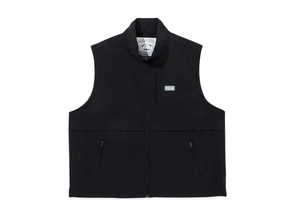 POLeR Sealing Nylon Zip-Up Outer Vest "Black"