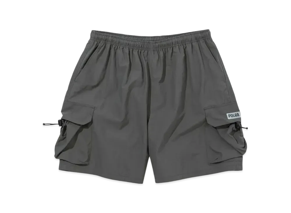 POLeR Nylon Wide Stuff Cargo Shorts "Grey"