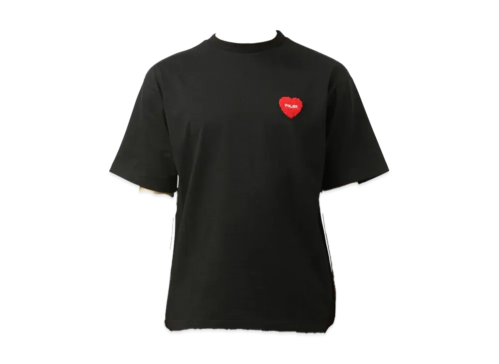 POLeR Wash Free Heart Crew Neck SS Tee "Black"