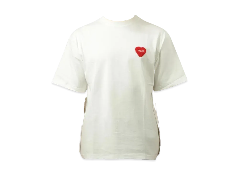POLeR Wash Free Heart Crew Neck SS Tee "White"