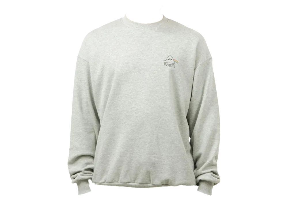 POLeR Psychedelic Logo Crew "Heather Gray"