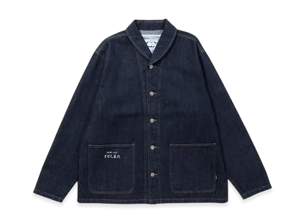 POLeR Shawl Collar Denim Jacket "Indigo"