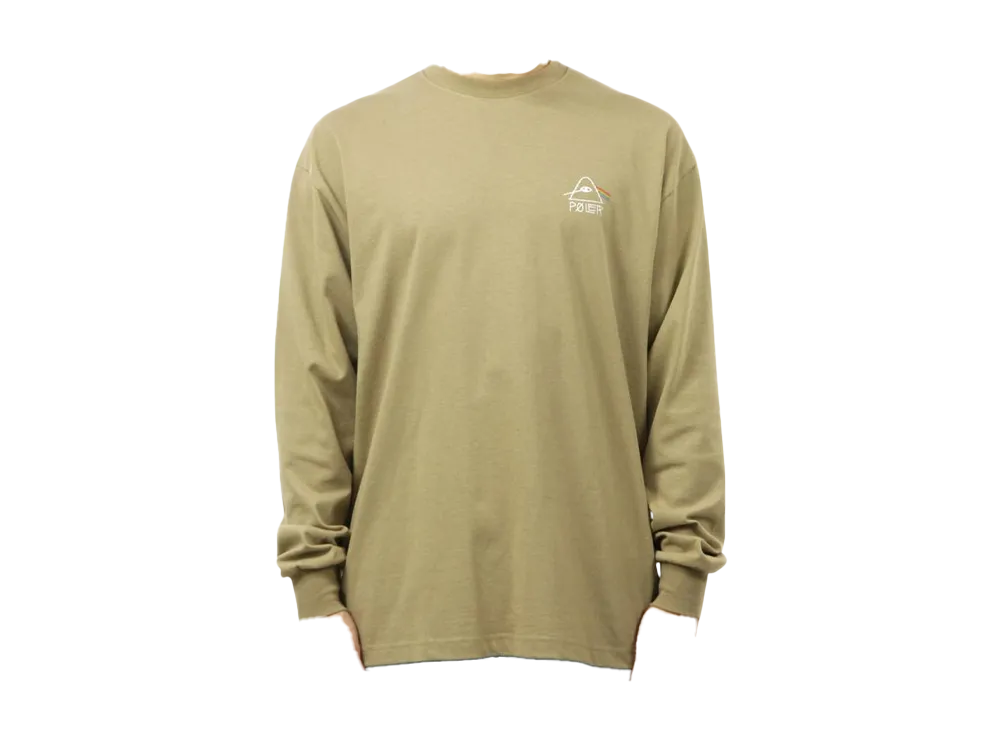 POLeR Psychedelic Logo Relax Fit L/S Tee "Light Brown"