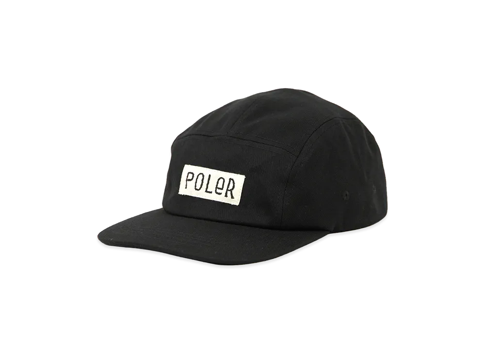 POLeR Furry Font Cotton 5Panel Cap "Black"