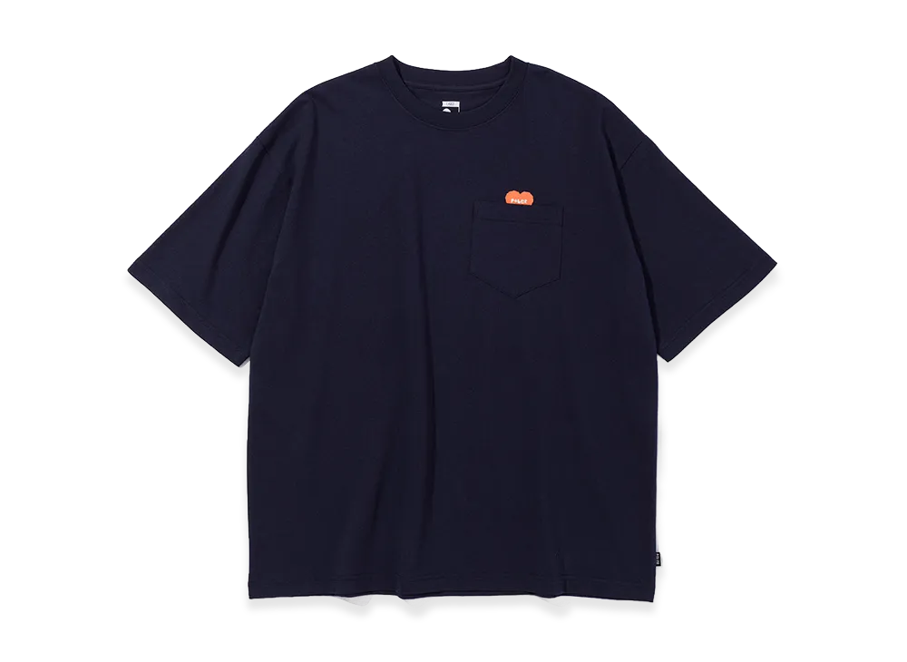 POLeR Furry Heart Relax Fit Pocket Tee "Navy"