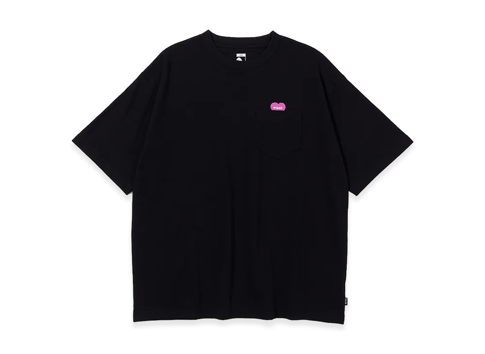 POLeR Furry Heart Relax Fit Pocket Tee "Black"