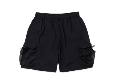 POLeR Shirring Nylon Parachute Shorts "Black"