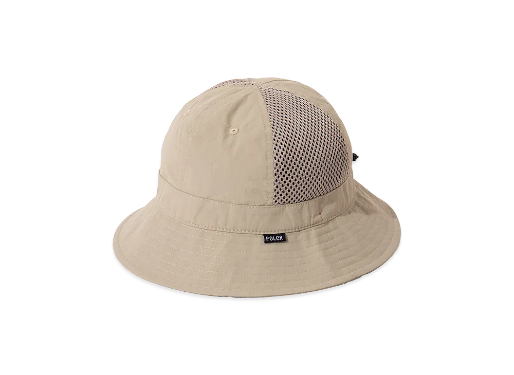 POLeR Nylon Mesh Bell Hat "Beige"