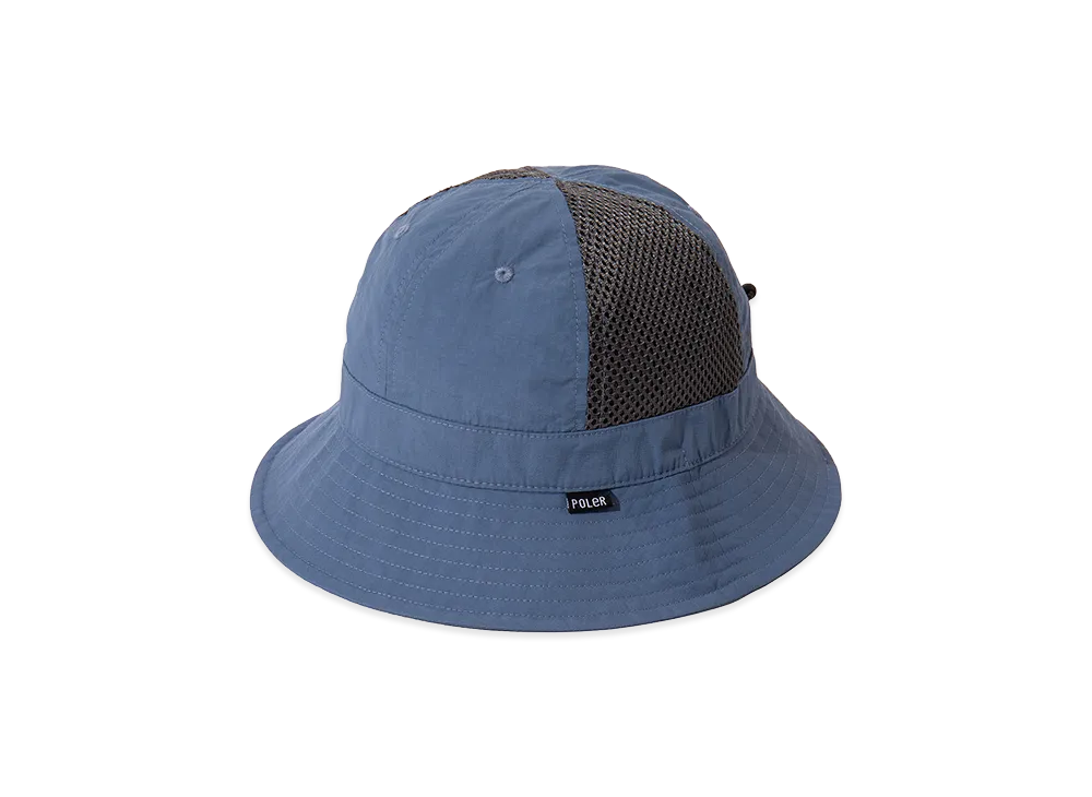 POLeR Nylon Mesh Bell Hat "Blue"