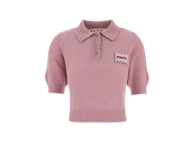 MARNI Women's Cashmere Polo Shirt "Pink"