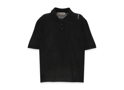 MARNI Women's Knitted Polo Shirt "Black"