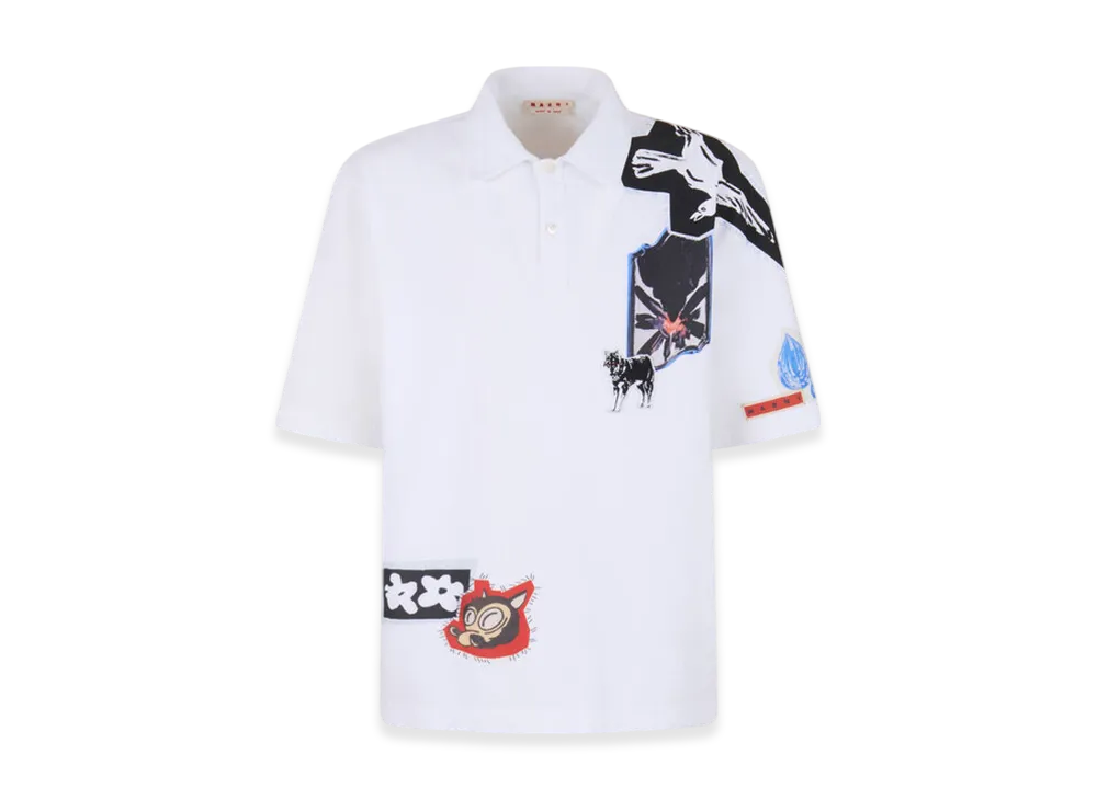 MARNI x Olaolu Slawn x Soldier Boyfriend Jersey Polo Shirt "Ivory"