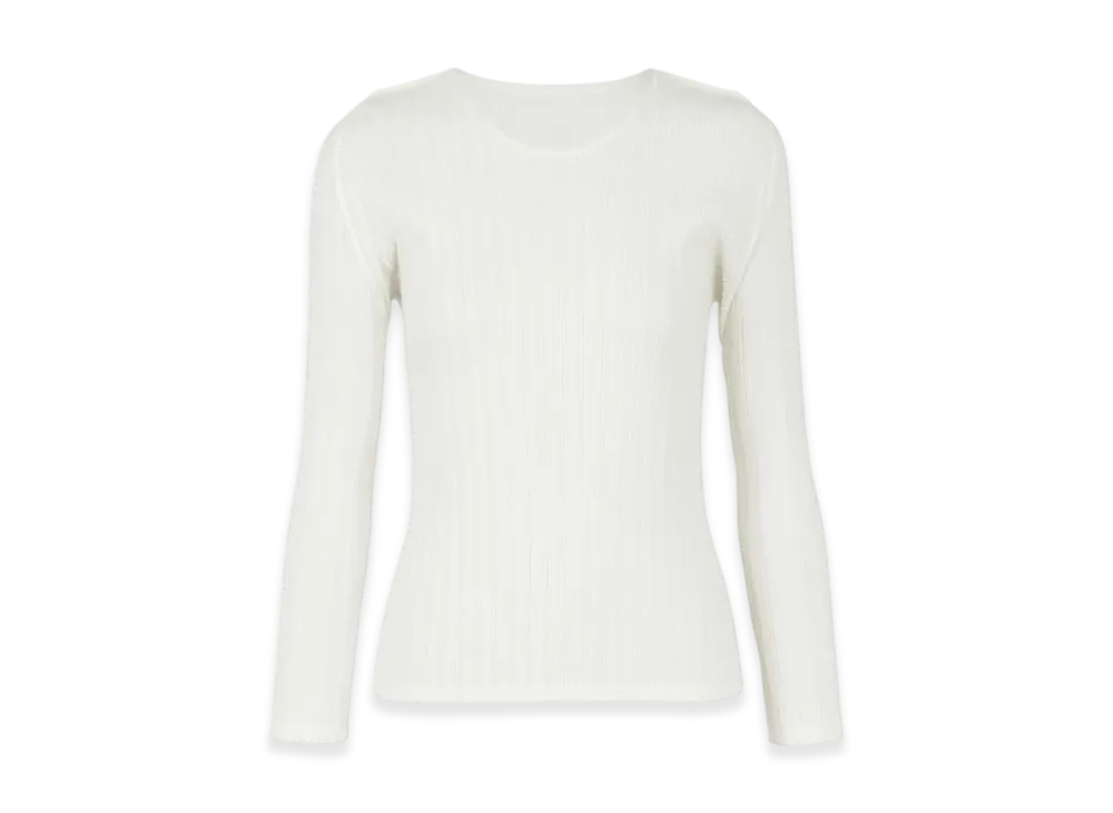 PLEATS PLEASE ISSEY MIYAKE Rib Pleats Basics "White"