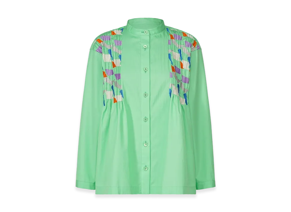PLEATS PLEASE ISSEY MIYAKE Grainy Shirt "Mint Green"