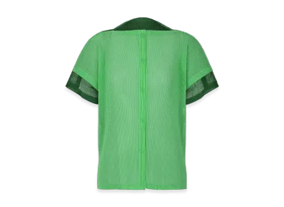 PLEATS PLEASE ISSEY MIYAKE Sheer Square "Mint Green/Green"