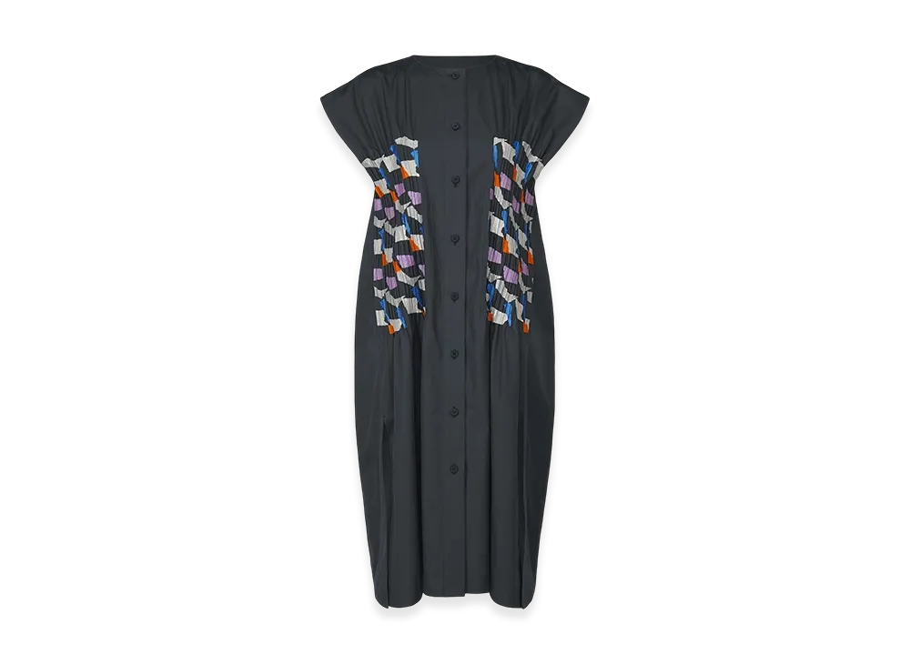 PLEATS PLEASE ISSEY MIYAKE Grainy Shirt "Navy"