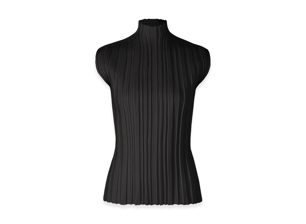 PLEATS PLEASE ISSEY MIYAKE Rib Knit "Black"