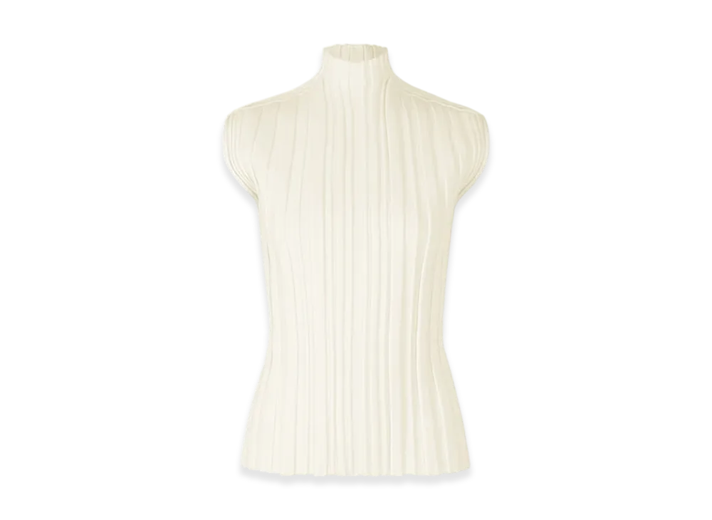 PLEATS PLEASE ISSEY MIYAKE Rib Knit "Off White"