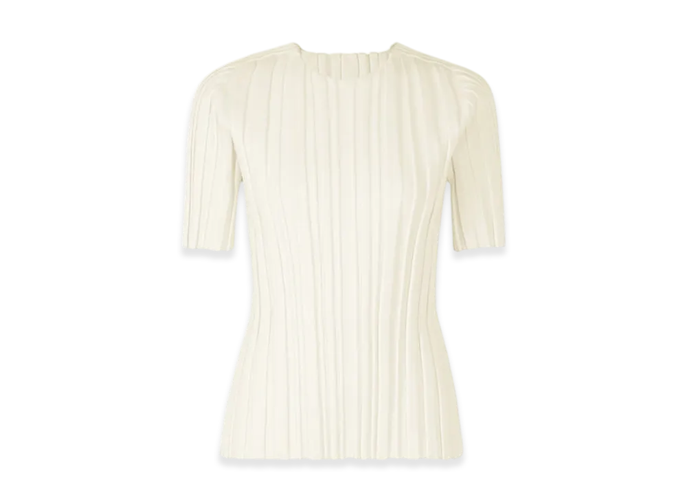 PLEATS PLEASE ISSEY MIYAKE Rib Knit "Off White"
