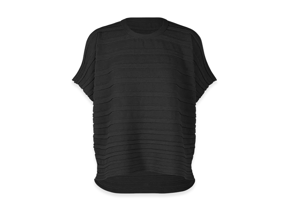 PLEATS PLEASE ISSEY MIYAKE Step Knit "Black"