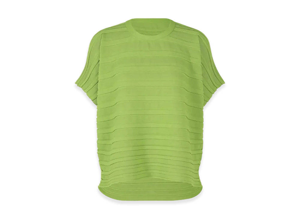 PLEATS PLEASE ISSEY MIYAKE Step Knit "Light Green"