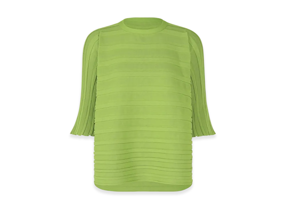 PLEATS PLEASE ISSEY MIYAKE Step Knit "Light Green"