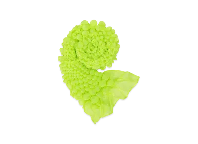 PLEATS PLEASE ISSEY MIYAKE Grainy Dots Shibori Scarf "Neon Yellow"