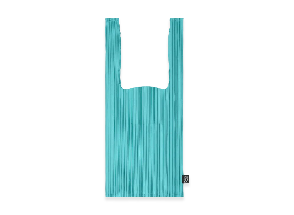PLEATS PLEASE ISSEY MIYAKE Pleats Shopping Tote "Turquoise Green"