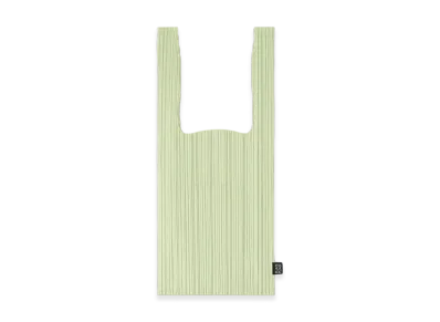 PLEATS PLEASE ISSEY MIYAKE Pleats Shopping Tote "White Green"