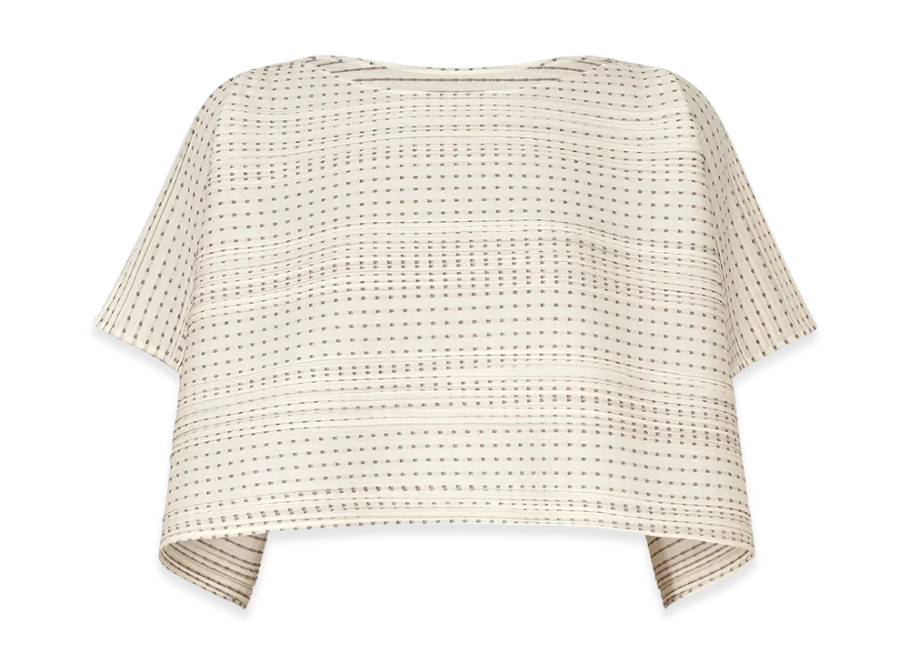 PLEATS PLEASE ISSEY MIYAKE Cotton Skip "White"
