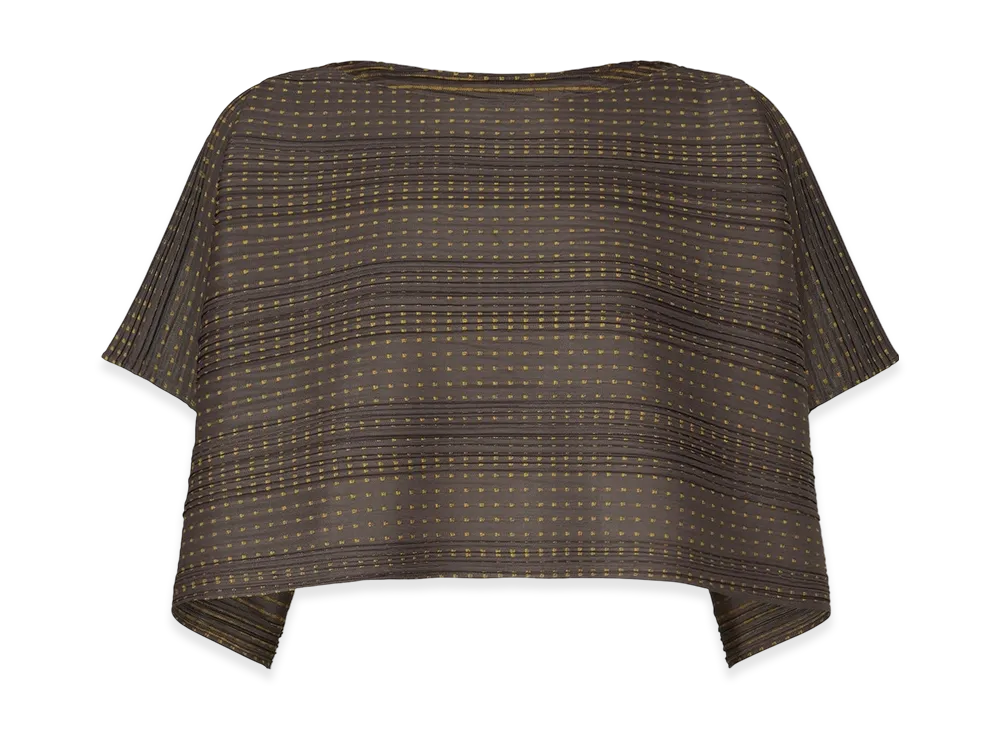 PLEATS PLEASE ISSEY MIYAKE Cotton Skip "Dark Brown"