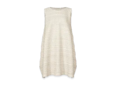 PLEATS PLEASE ISSEY MIYAKE Cotton Skip "White"