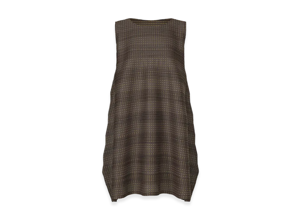 PLEATS PLEASE ISSEY MIYAKE Cotton Skip "Dark Brown"