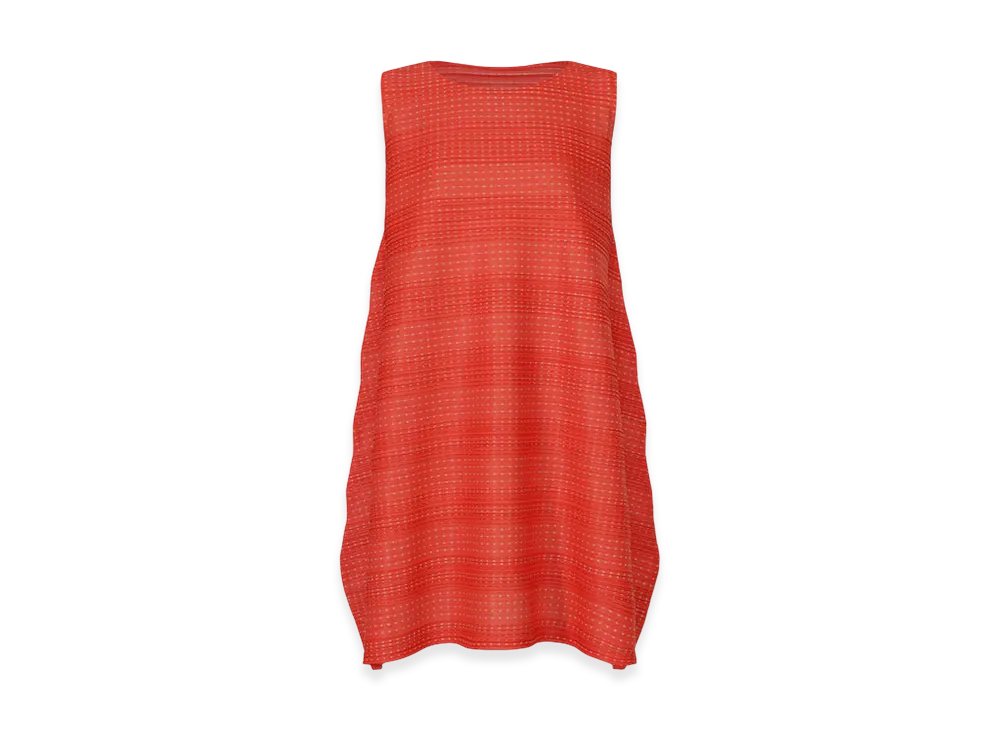 PLEATS PLEASE ISSEY MIYAKE Cotton Skip "Red"