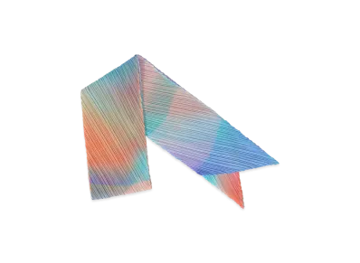 PLEATS PLEASE ISSEY MIYAKE Groove Scarf "Blue"