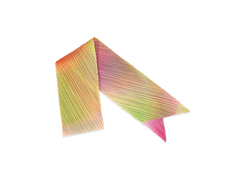 PLEATS PLEASE ISSEY MIYAKE Groove Scarf "Bright Pink"