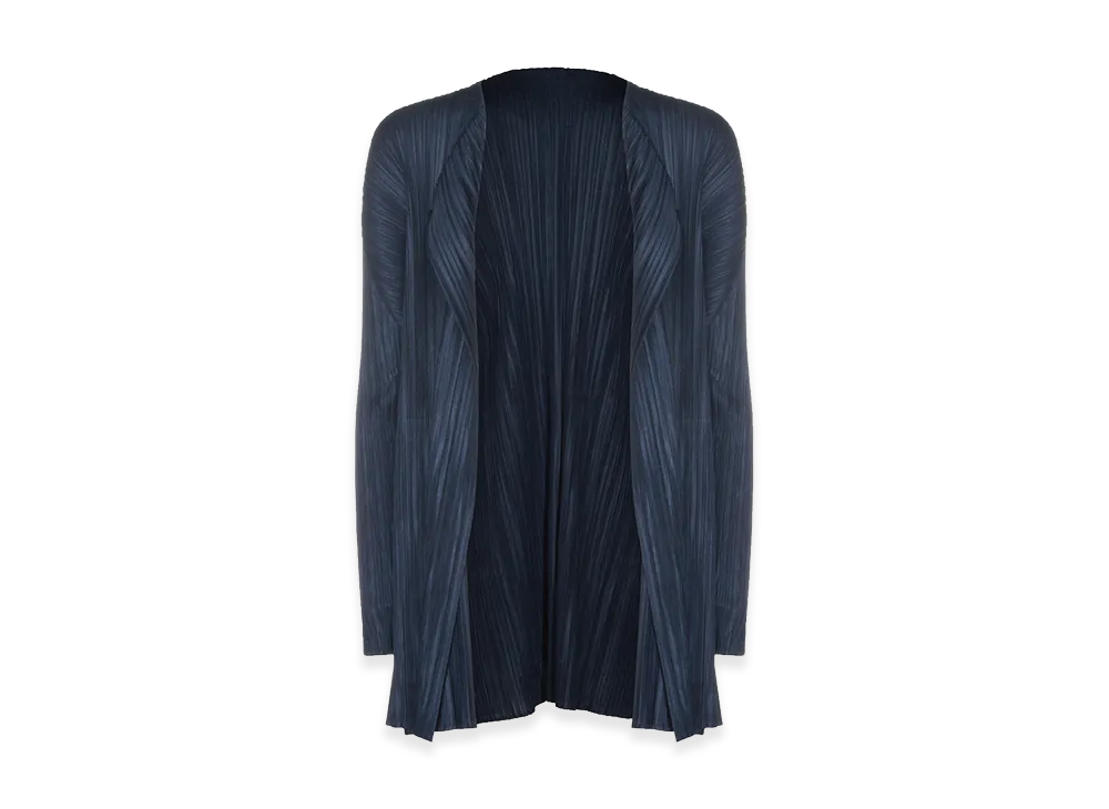 PLEATS PLEASE ISSEY MIYAKE Women's Mellow Pleats Cardigan "Blue"
