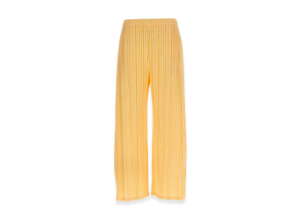 PLEATS PLEASE ISSEY MIYAKE Women's Mellow Pleats Pants "Yellow"