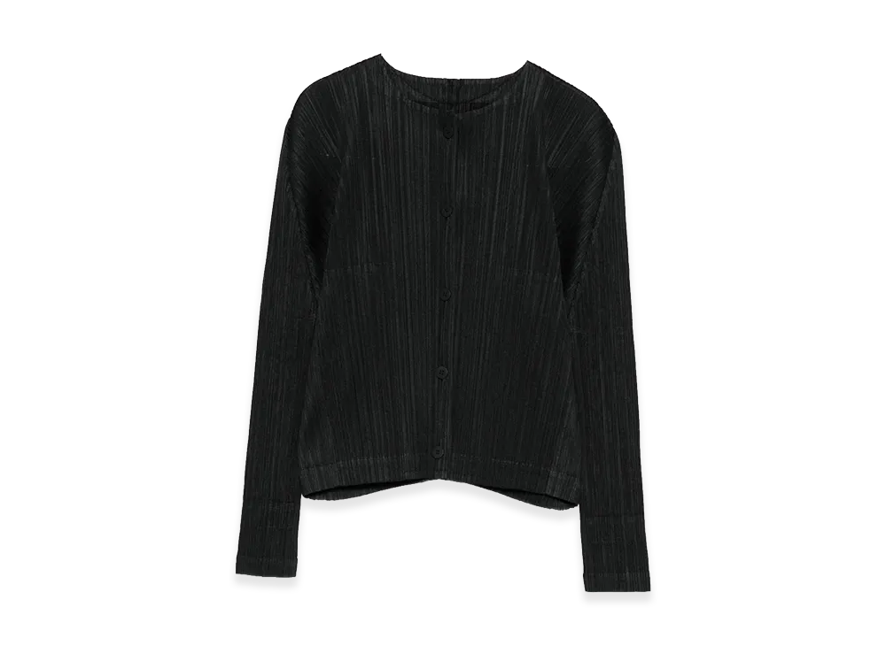 PLEATS PLEASE ISSEY MIYAKE Women's Monthly Colors August Cardigan "Black"