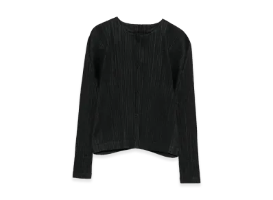 PLEATS PLEASE ISSEY MIYAKE Women's Monthly Colors August Cardigan "Black"