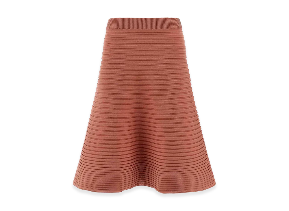 PLEATS PLEASE ISSEY MIYAKE Women's Bounce Knit Skirt "Pink"